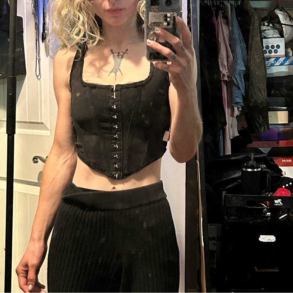 Black Women's Corset Top